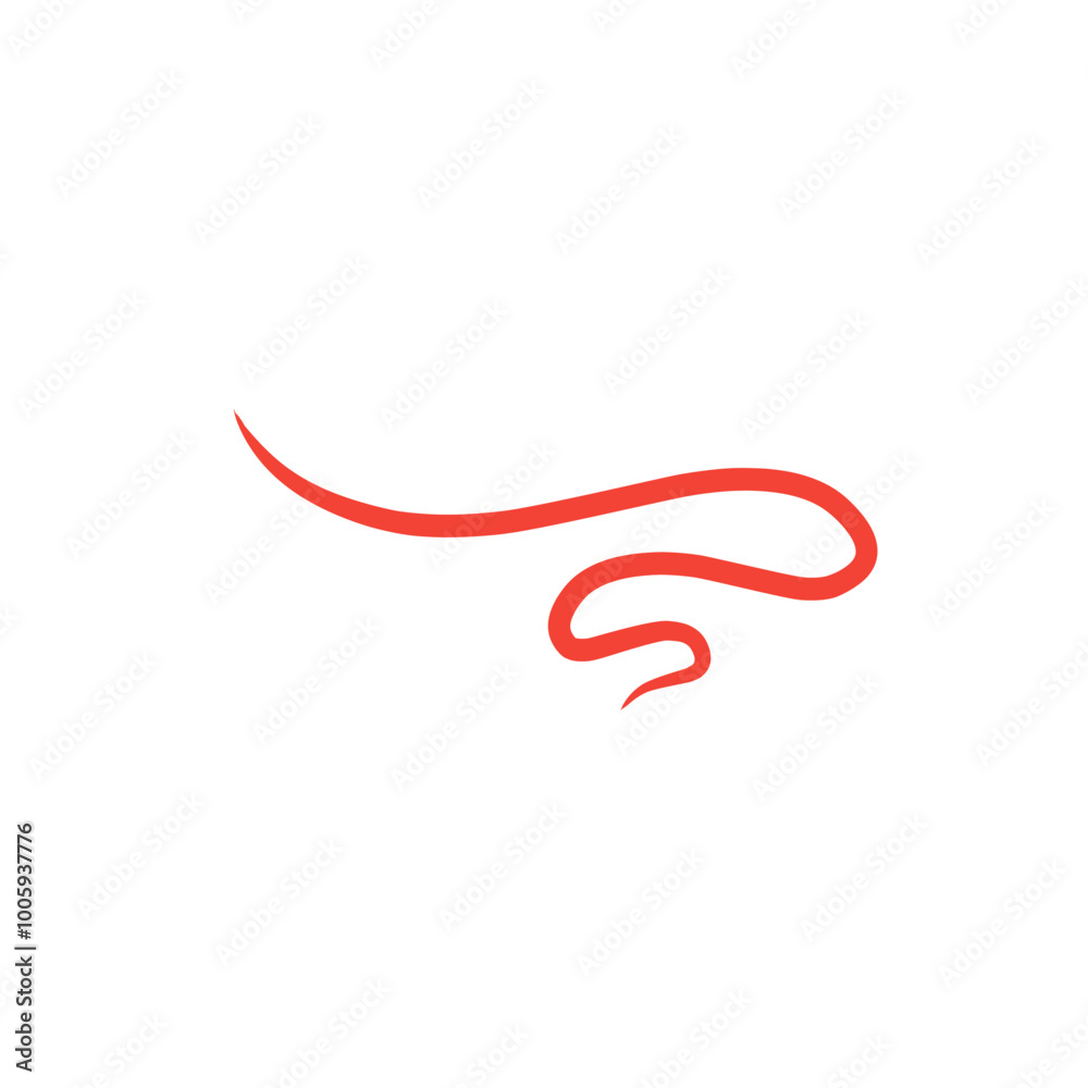 Obraz premium red swish line element