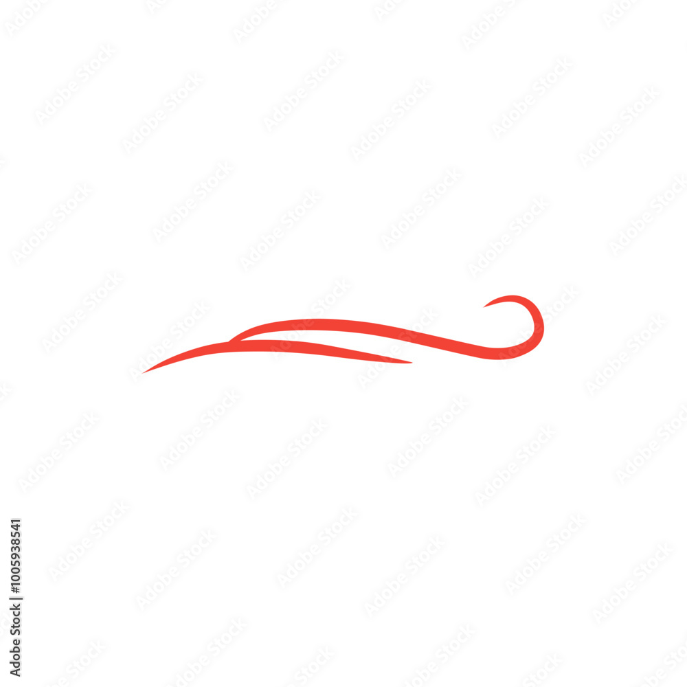 red swish line element red swish line element