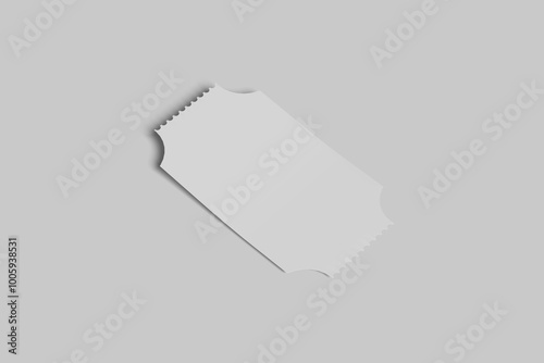 Blank coupon on gray background