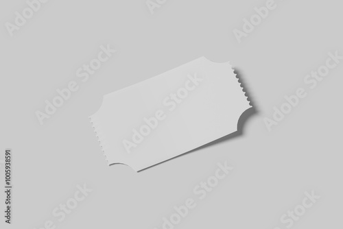Blank coupon on gray background