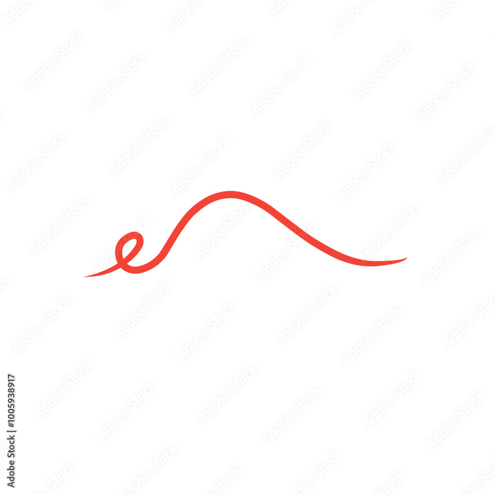 red swish line element
