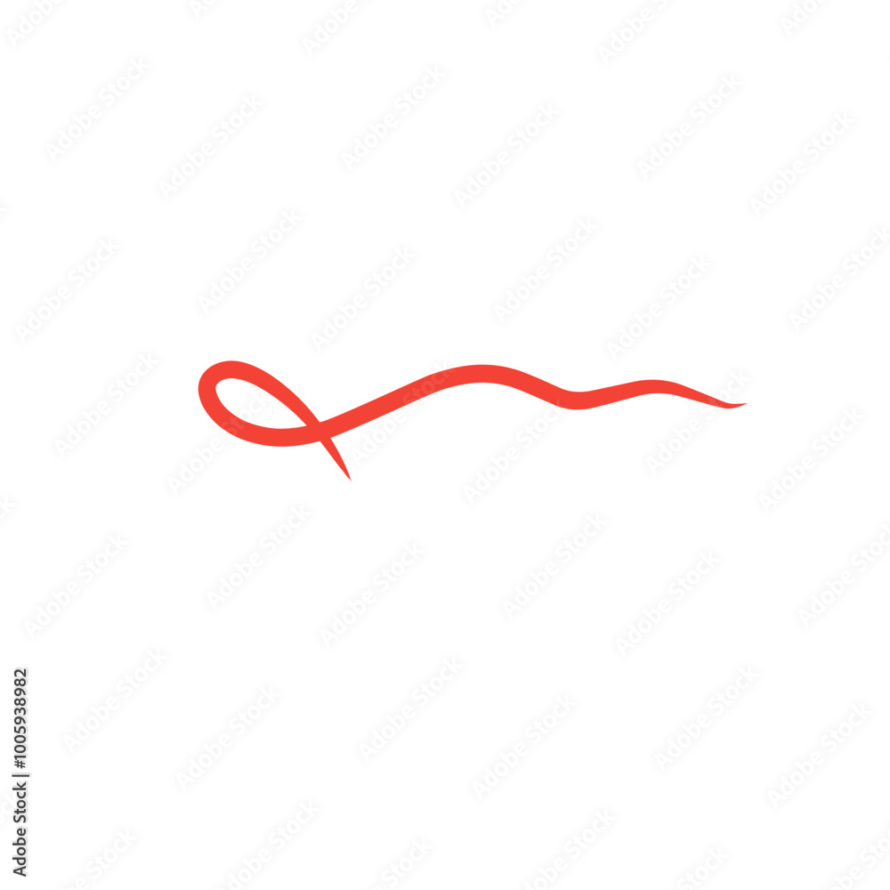 red swish line element red swish line element