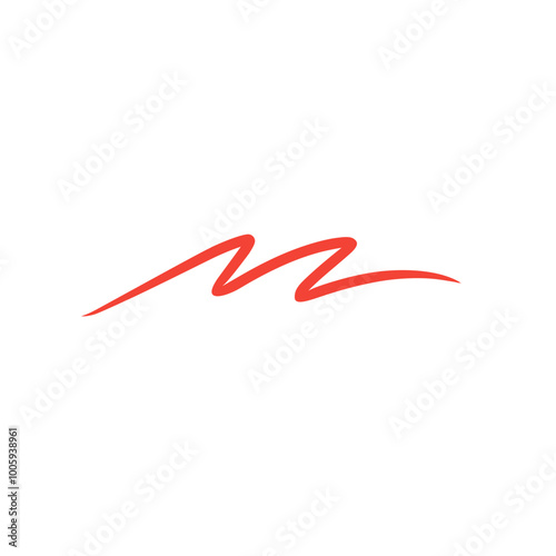 red swish line element