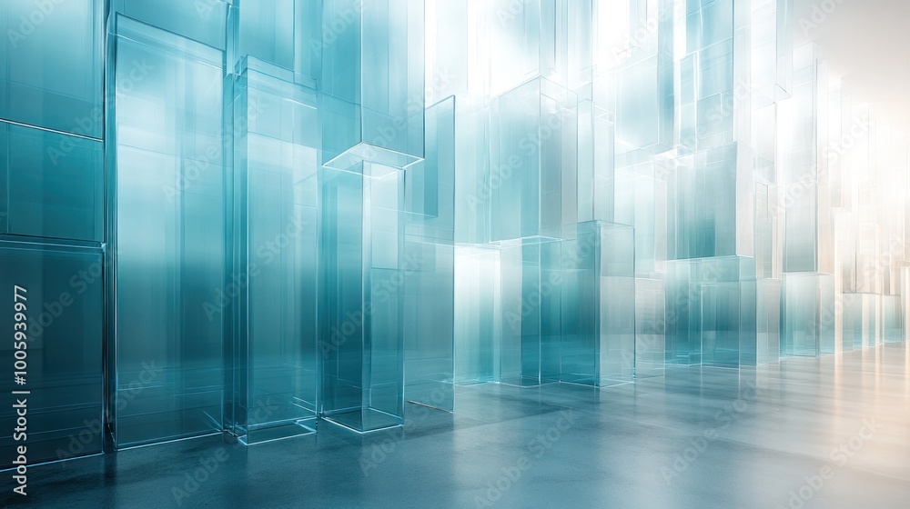 custom made wallpaper toronto digitalAbstract Glass Cityscape