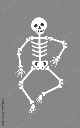 Illustration of skeleton for Halloween