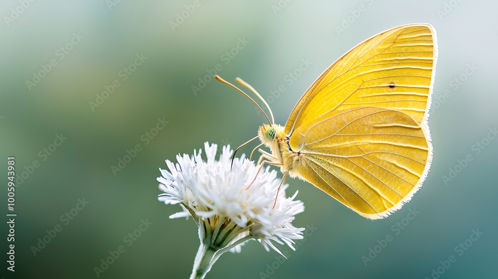 A delicate golden butterfly resting on a flower, golden butterfly, natural beauty A delicate golden butterfly resting on a flower, golden butterfly, natural beauty