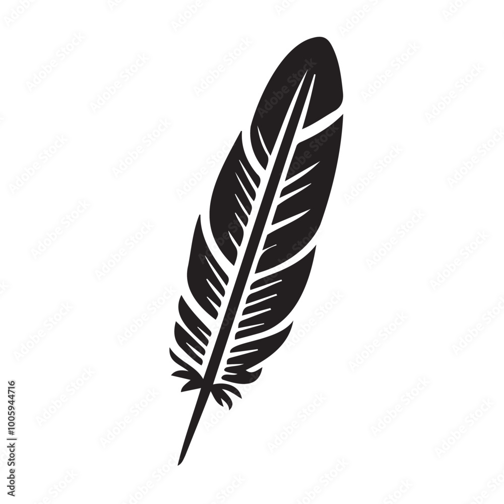 Feather icon vector art illustration. Feather icon vector art illustration.