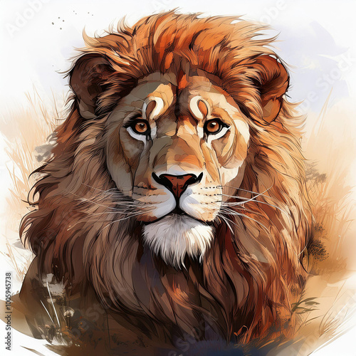 lion head portrait