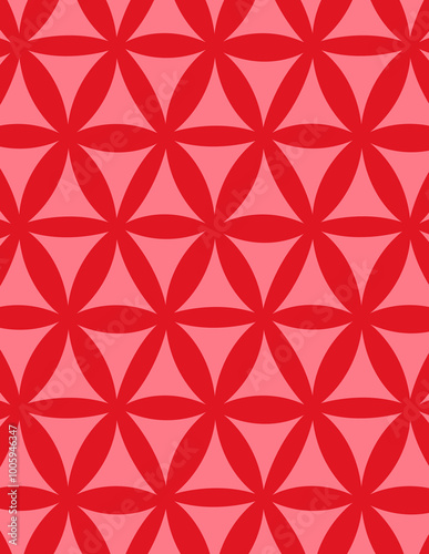 Abstract floral geometric pattern background.