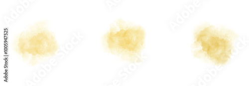 Watercolor splash. Set of dark cyan watercolor splashes on a white background. Dark cyan watercolor texture. Watercolor splatter stains artistic vector used as an element in the decorative design.