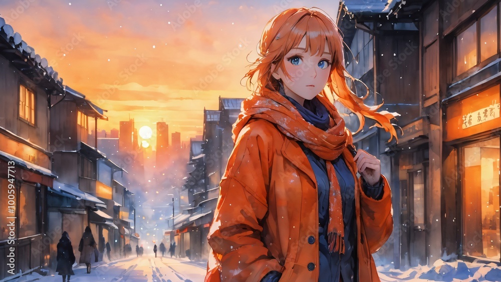 anime japan winter background anime japan winter background