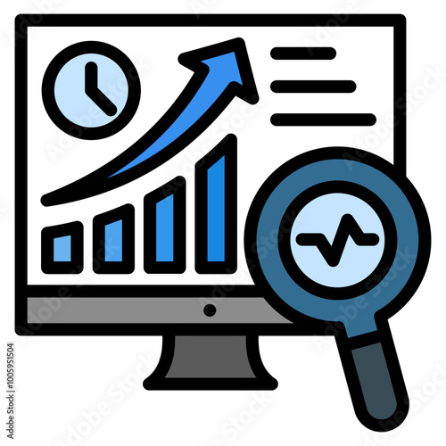 Monitoring Icon Element For Design