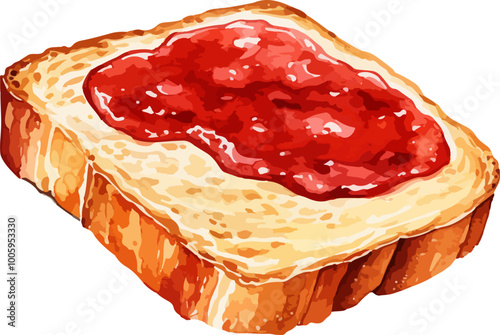 Slice of bread with jam