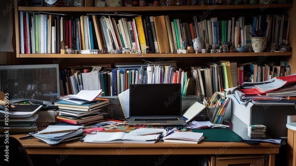 A close-up of a study desk cluttered with stationery, textbooks, and a laptop, symbolizing the chaos and focus of student life. A close-up of a study desk cluttered with stationery, textbooks, and a laptop, symbolizing the chaos and focus of student life.