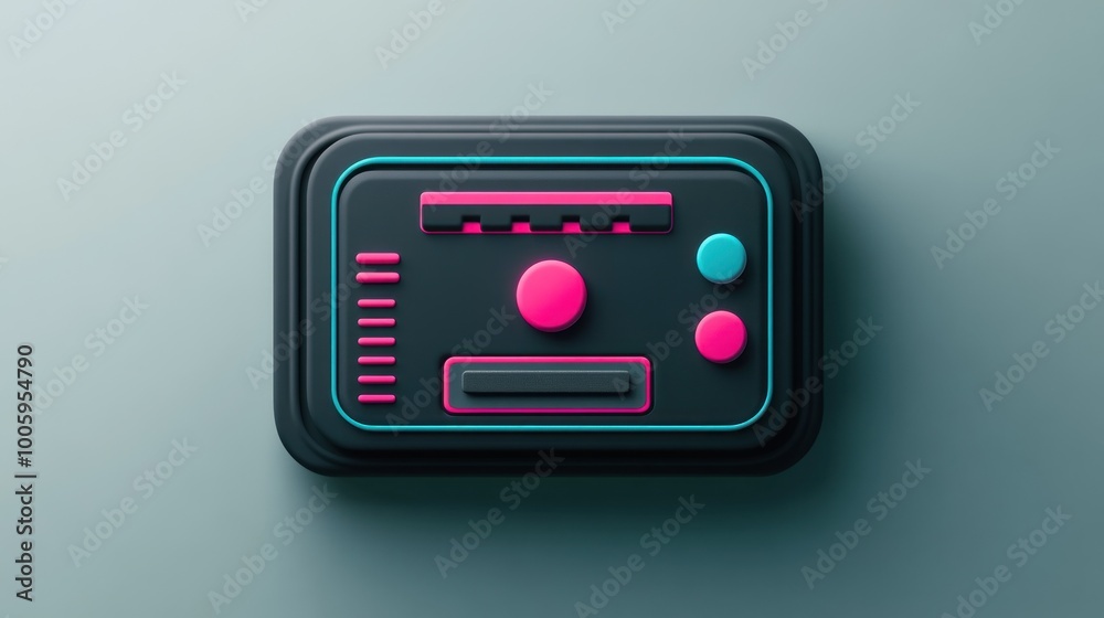 A stylized control panel featuring vibrant buttons and sliders for user interaction. A stylized control panel featuring vibrant buttons and sliders for user interaction.