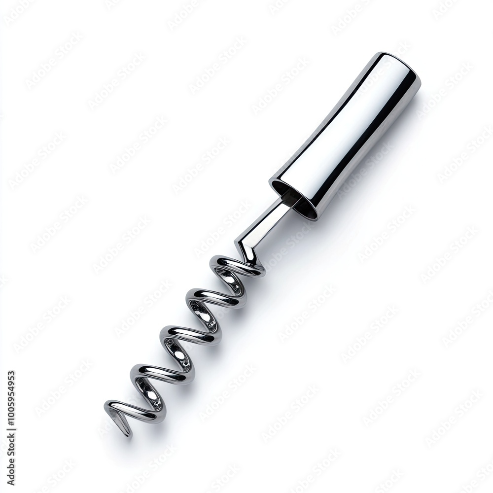 Stylish metallic corkscrew tool perfect for opening wine bottles. Ideal for home bars and kitchen essentials. Stylish metallic corkscrew tool perfect for opening wine bottles. Ideal for home bars and kitchen essentials.