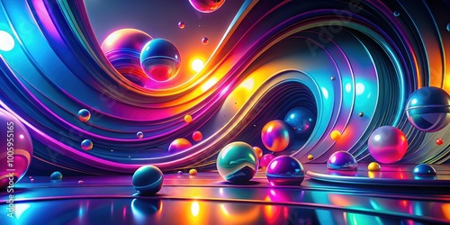 Abstract background with futuristic shapes and vibrant colors, futuristic, abstract,background, shapes, vibrant, colors