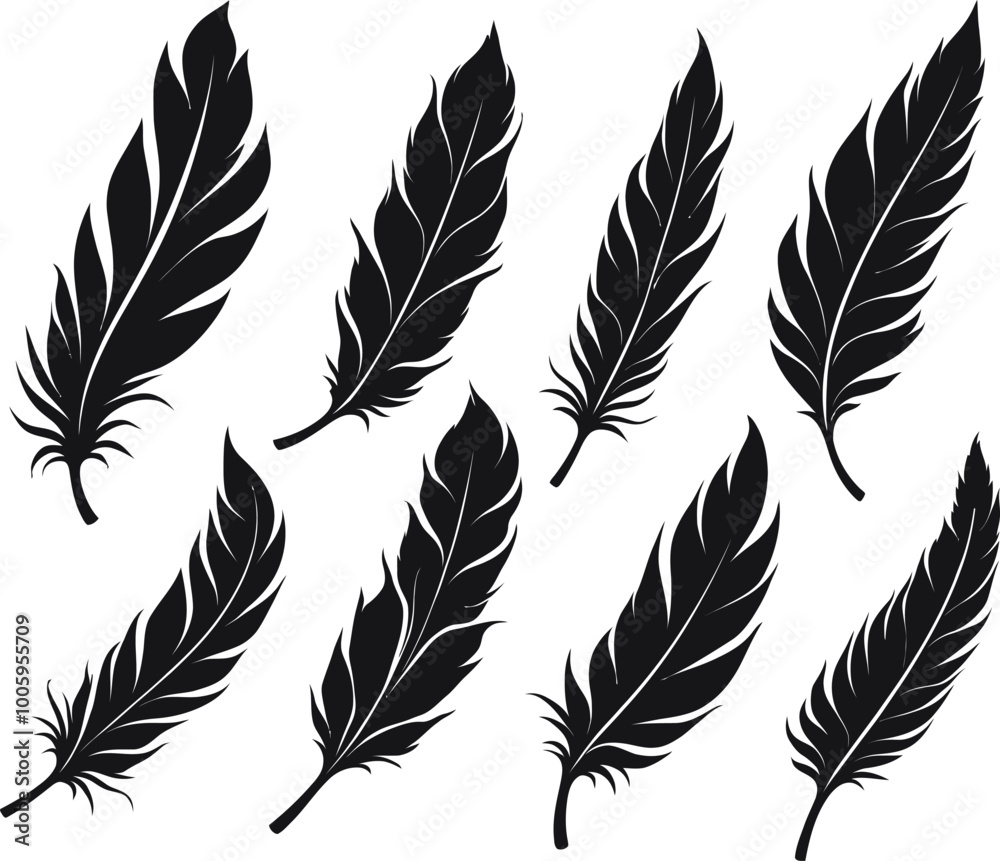 feather vector silhouette images art illustration feather vector silhouette images art illustration