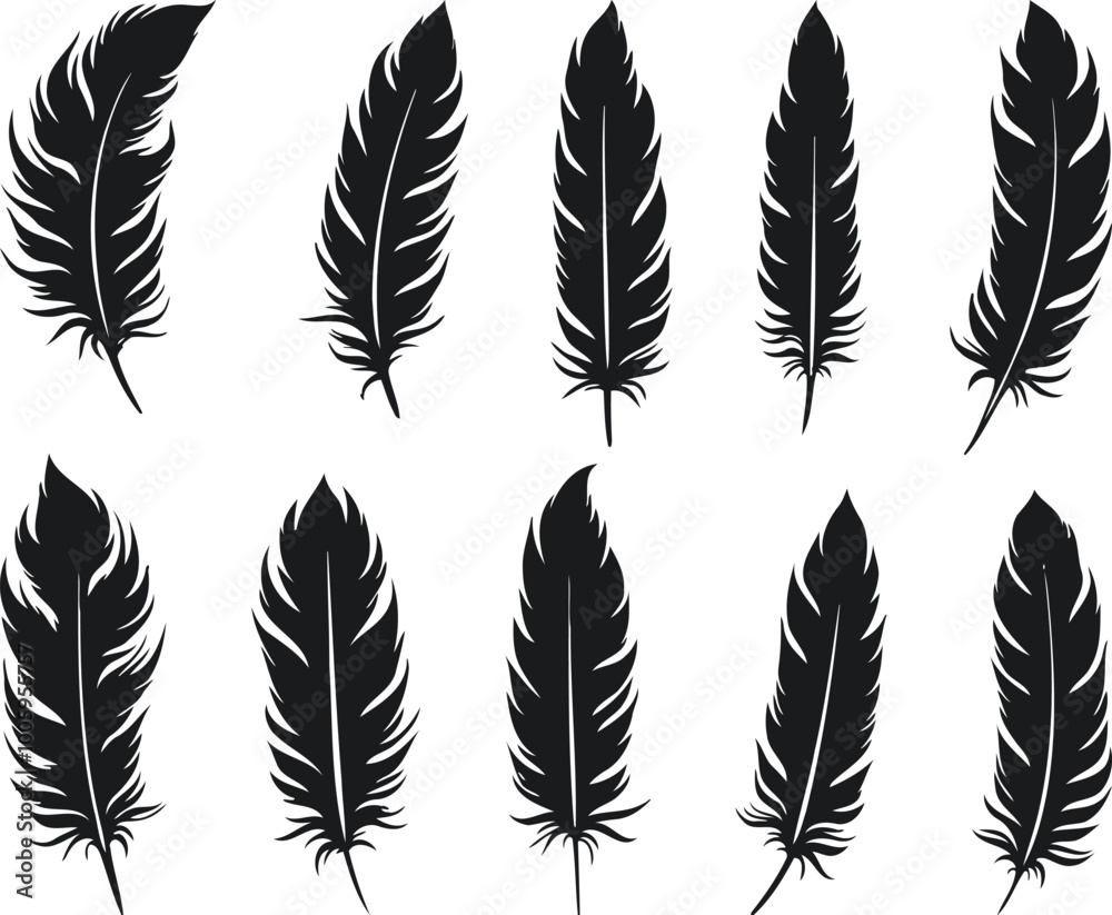 feather vector silhouette images art illustration feather vector silhouette images art illustration
