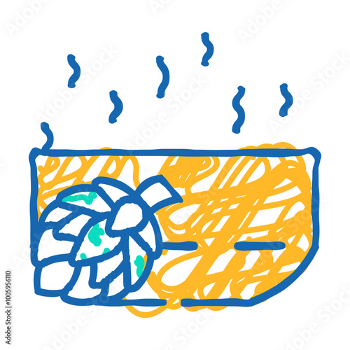 boil artichoke doodle icon sketch vector. boil artichoke sign. isolated symbol illustration