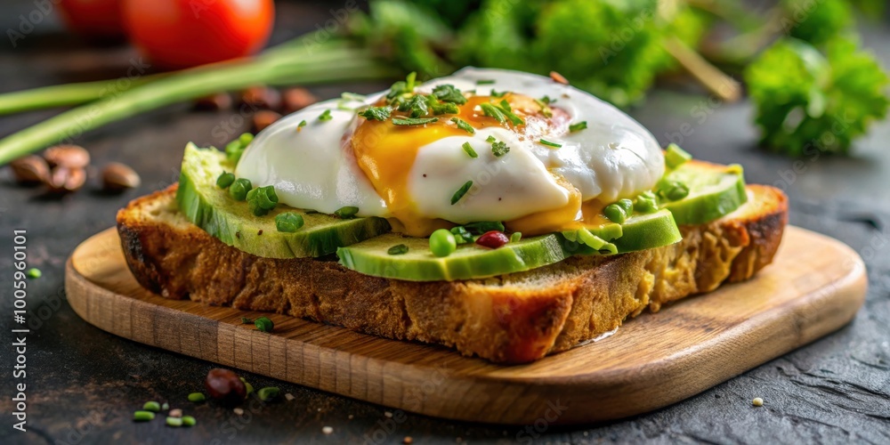 Poached egg on avocado toast, food, breakfast, brunch, healthy, delicious, gourmet, appetizing, nutrition, organic, homemade Poached egg on avocado toast, food, breakfast, brunch, healthy, delicious, gourmet, appetizing, nutrition, organic, homemade