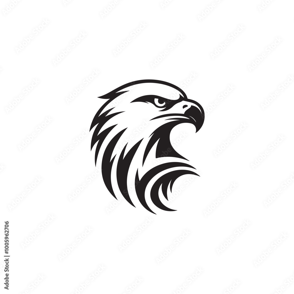 Eagle Head Abstract Design - Ideal for Labels, Mascots, and Emblems. Eagle Head Abstract Design - Ideal for Labels, Mascots, and Emblems.