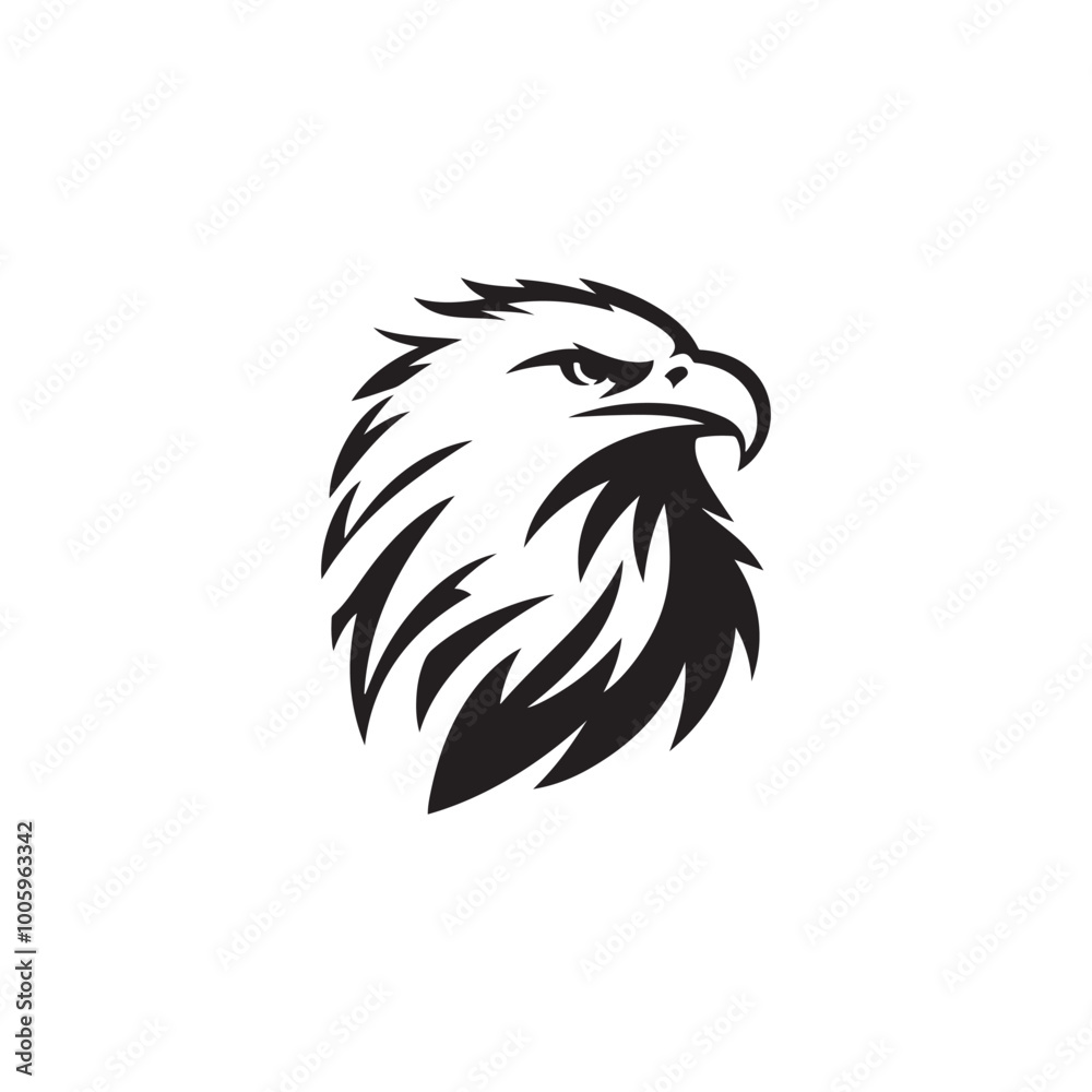 Abstract Hawk Head Vector Illustration - Emblem or Mascot Template. Abstract Hawk Head Vector Illustration - Emblem or Mascot Template.