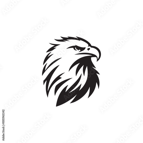 Abstract Hawk Head Vector Illustration - Emblem or Mascot Template. photo