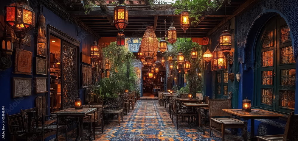coffee shop with a Moroccan theme coffee shop with a Moroccan theme