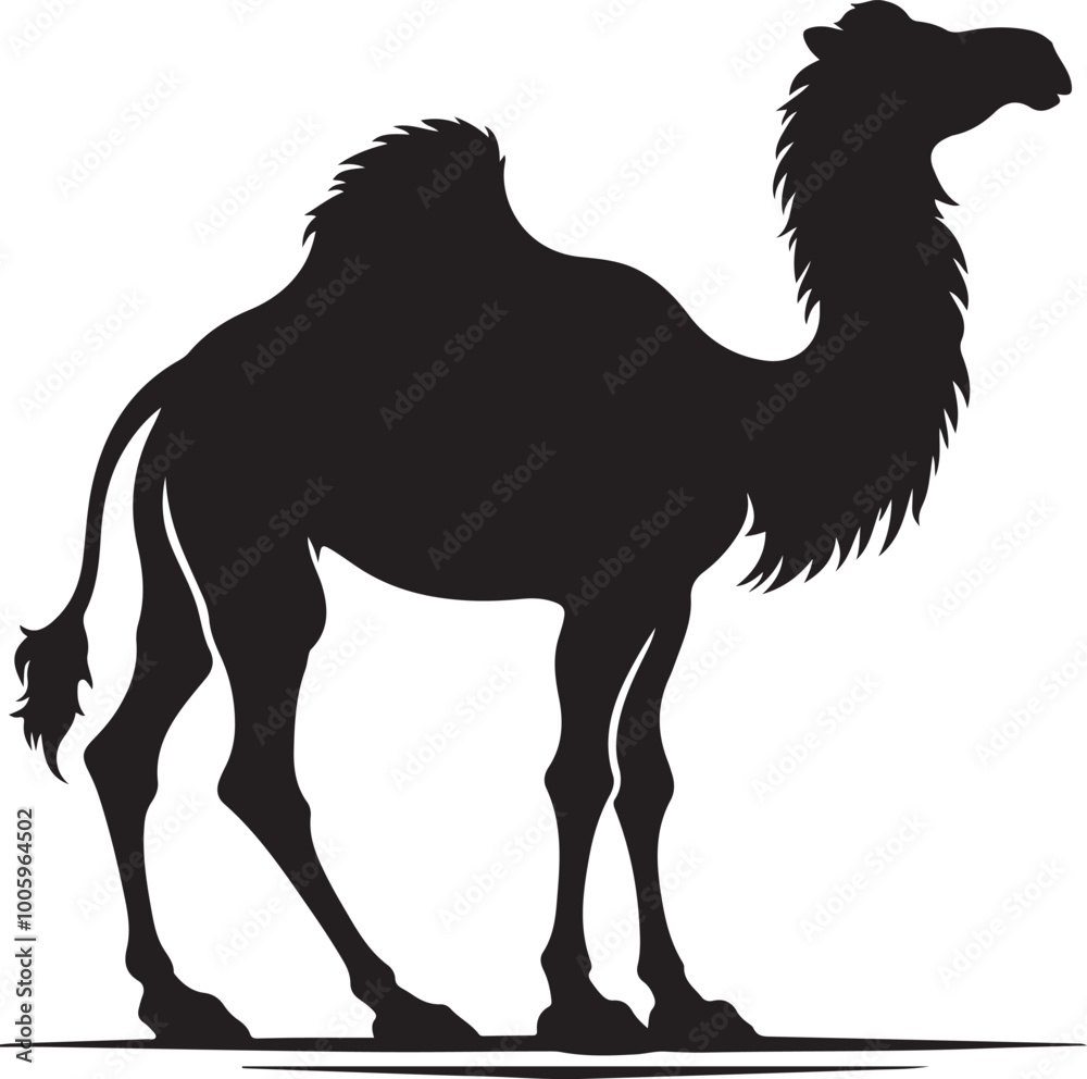 Fototapeta premium Camel Silhouette Illustration - Vector Icon of a Camel. Vector illustration.