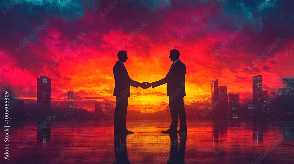 Fototapeta premium business partnership illustration
