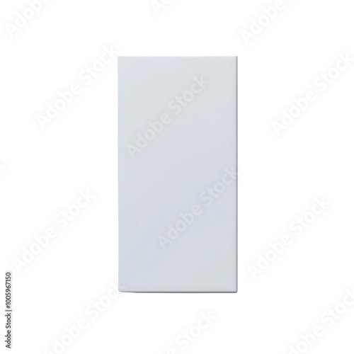 Minimalist blank white rectangular card isolated on white background, perfect for design, mockups, and presentations isolate on transparency background