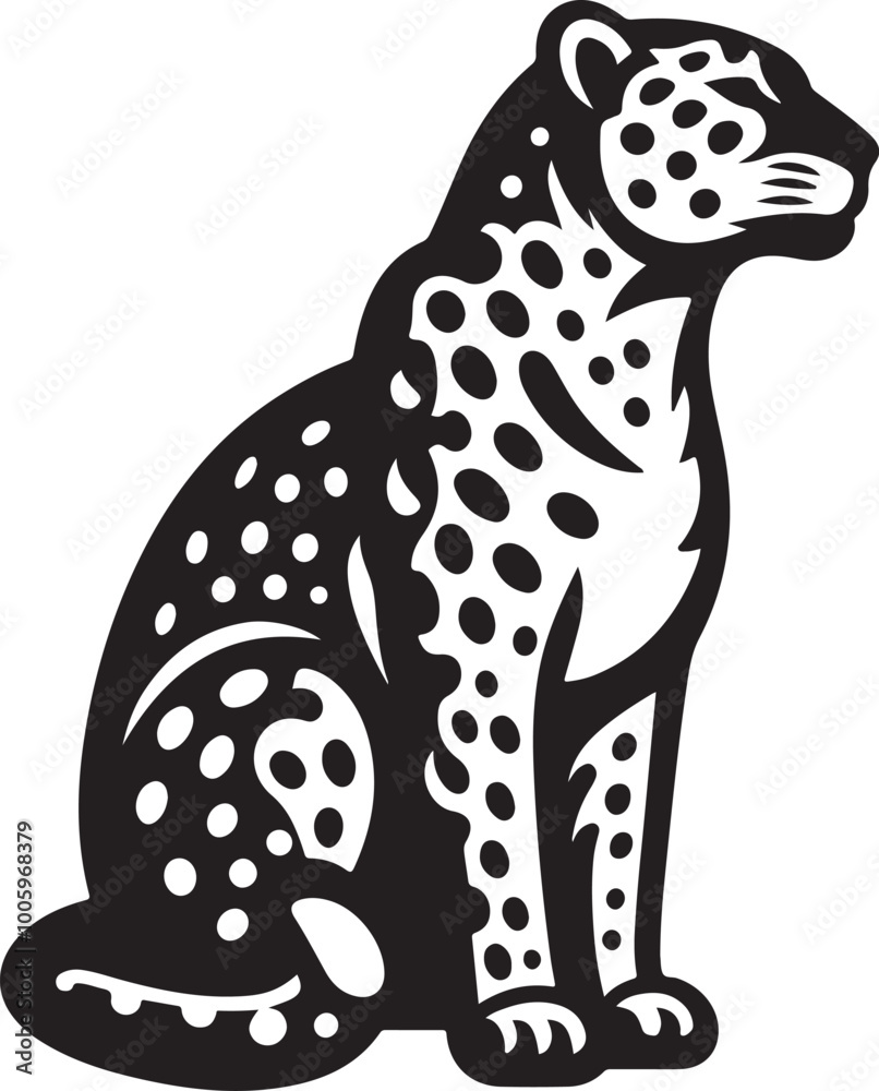 Leopard Symbol - Courage and Hunting Icon, Isolated Vector Design. Leopard Symbol - Courage and Hunting Icon, Isolated Vector Design.