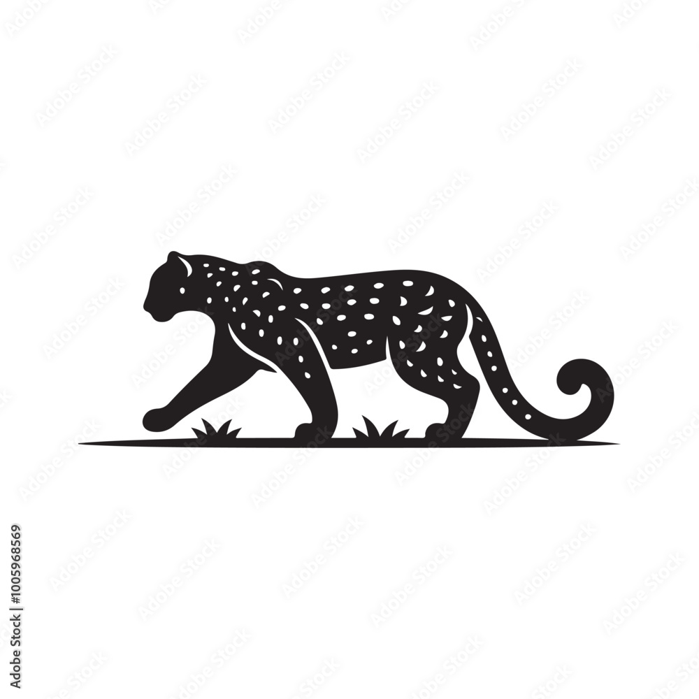 Leopard Symbol - Courage and Hunting Icon, Isolated Vector Design.