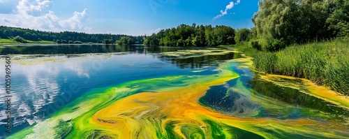 Brightly Colored Toxic Alga...