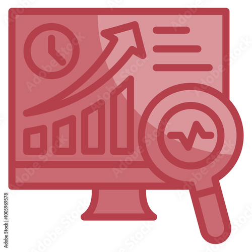 Monitoring Icon Element For Design