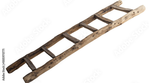 wooden ladder on transparent background photo