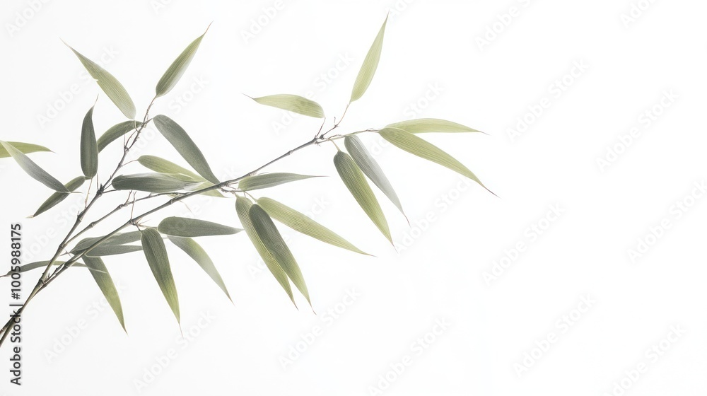 A minimalist image featuring a bamboo branch against a light background, emphasizing tranquility. A minimalist image featuring a bamboo branch against a light background, emphasizing tranquility.