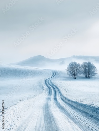 minimalistic winter landscape. winter background in minimalist style