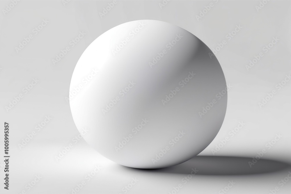 A 3D white sphere designed as a glossy button or icon representing technology and multimedia with a play arrow symbol A 3D white sphere designed as a glossy button or icon representing technology and multimedia with a play arrow symbol