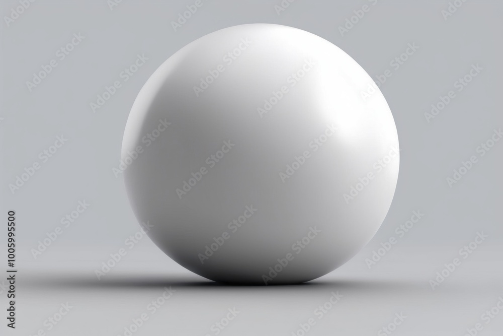 A 3D white sphere designed as a glossy button or icon representing technology and multimedia with a play arrow symbol A 3D white sphere designed as a glossy button or icon representing technology and multimedia with a play arrow symbol