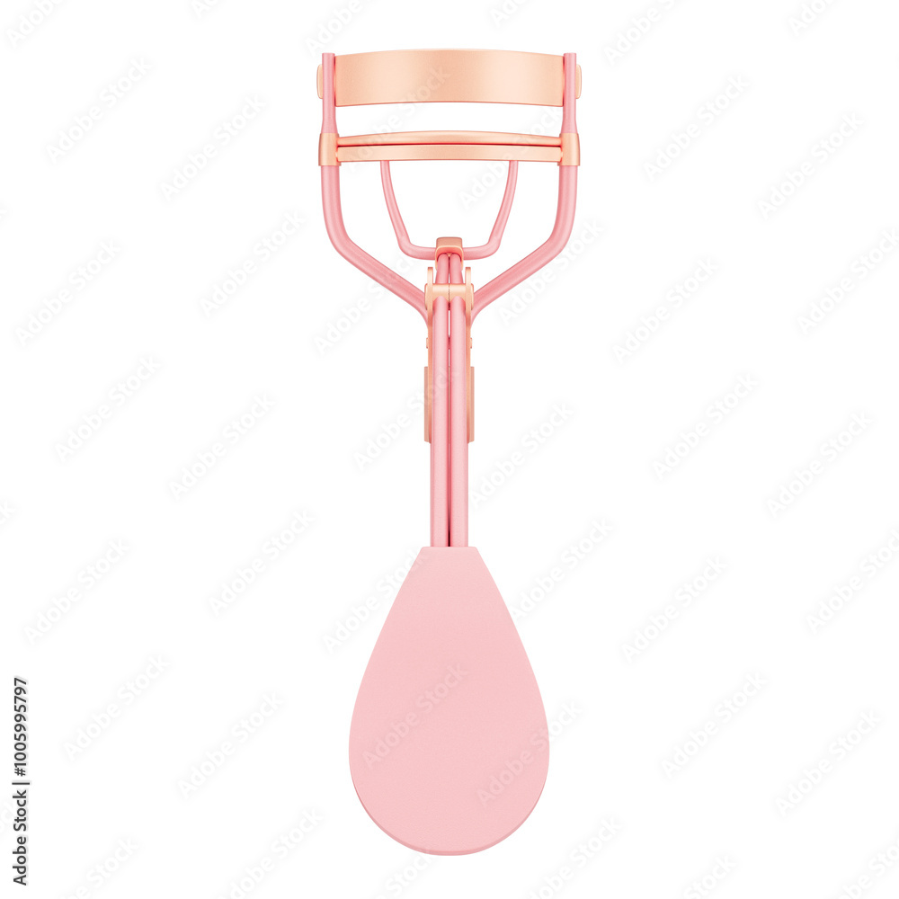 Pink and rose gold eyelash curler 3d Illustration Pink and rose gold eyelash curler 3d Illustration