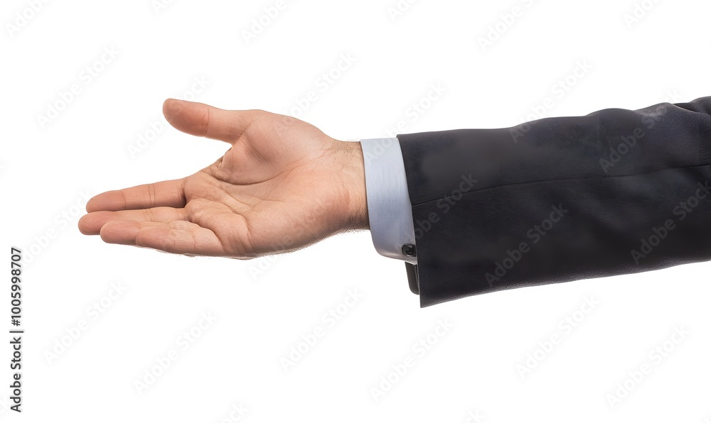 a mans hand outstretched to shake another hand, Generative AI a mans hand outstretched to shake another hand, Generative AI