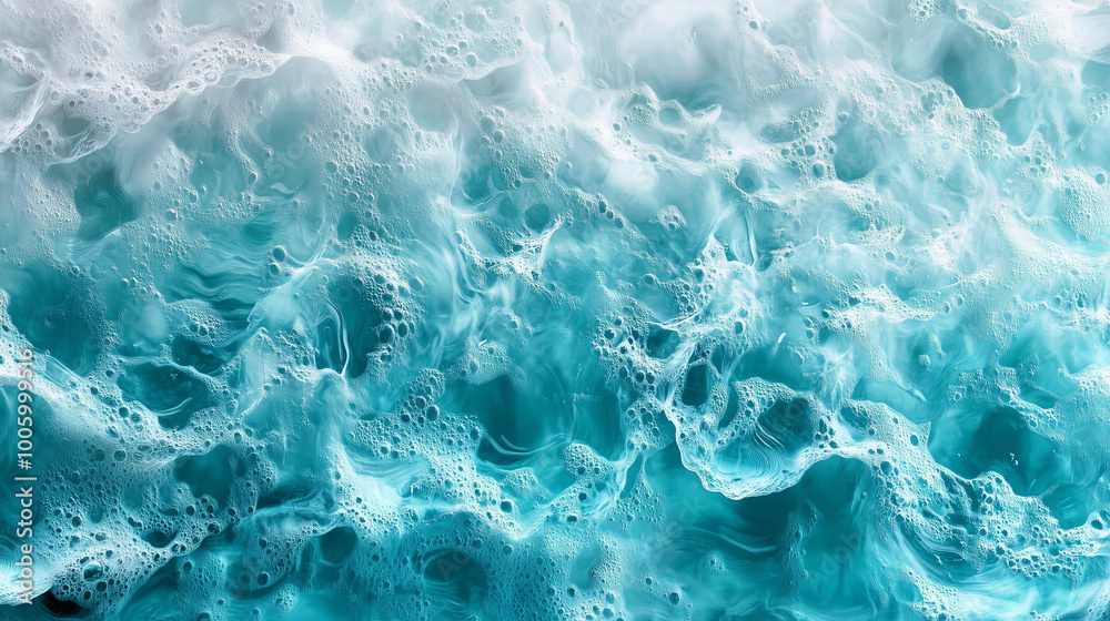 Abstract water ocean wave, blue, aqua, teal texture. Blue and white water wave web banner Graphic Resource as background for ocean wave abstract. Vita backdrop for copy space text
