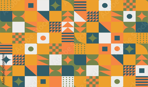 Colorful geometric abstract background. Modern geometric grid banner bright presentation illustration.