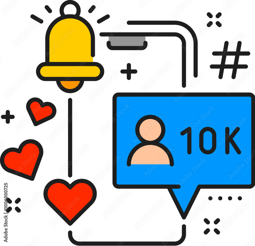 Blogging or social media followers line icon. Online blogger channel or blog, social media audience or Internet content subscribers vector icon. Web blogging followers line pictogram or symbol Blogging or social media followers line icon. Online blogger channel or blog, social media audience or Internet content subscribers vector icon. Web blogging followers line pictogram or symbol