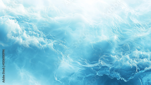 Abstract water ocean wave, blue, aqua, teal texture. Blue and white water wave web banner Graphic Resource as background for ocean wave abstract. Vita backdrop for copy space text 