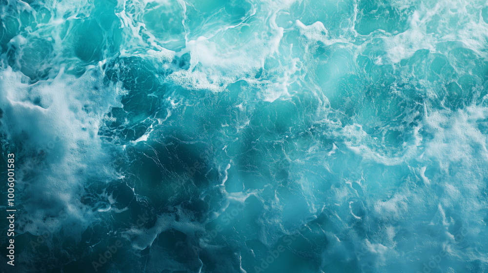 Abstract water ocean wave, blue, aqua, teal texture. Blue and white water wave web banner Graphic Resource as background for ocean wave abstract. Vita backdrop for copy space text
