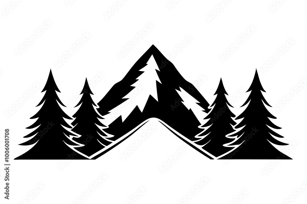 Fototapeta premium christmas trees set