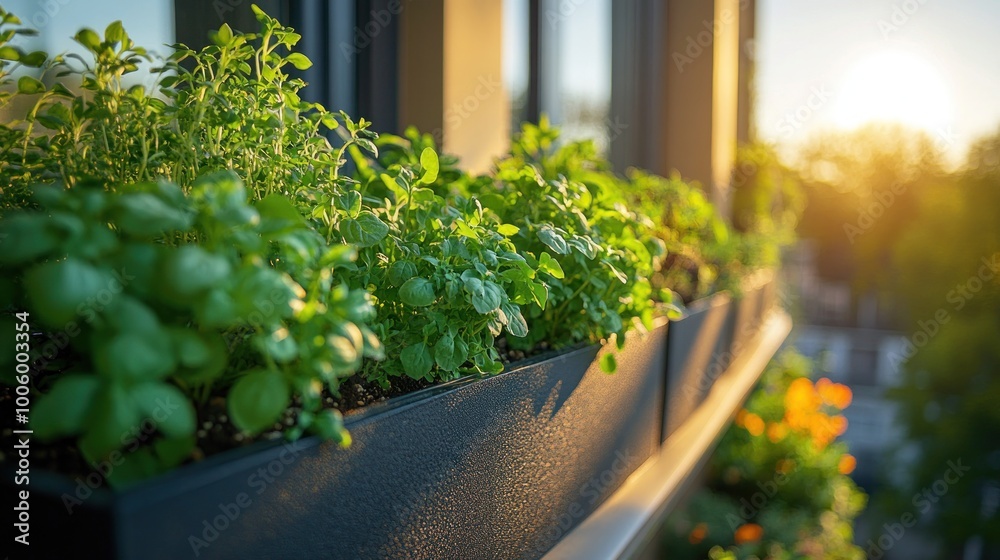 Urban Garden in the Evening Sun Urban Garden in the Evening Sun